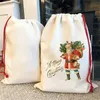 DHL Sublimation Blank Santa Sacks DIY PersonalLized Kordelbeutel Weihnachtsgeschenkbeutel Taschenwärmeübertragung 3209 T2