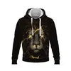 Con cappuccio maschile Animal Lion 3D Fashi