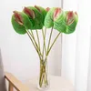 Faux Floral Greenery 3D Real Touch Artificial Fatty Plants Lotus Green Grass Swimming Pool Decoration Plastic Lotus Leaf Fake Bonsai Plant Garden Placement J220906