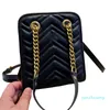 Cross Body Classical Explosive Marmont Matelasse Mini Bag Black Matelasse Chevron Leather Antique Gold-tonade h￥rdvarus￤ckar 2022