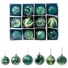 Varma julprydnader Xmas Tree Decorations 6cm bollar för Holiday Wedding Party Decoration Tree Ornaments Hooks Set av 12 st