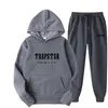 22SS MENS TRACKSUITS MENS TRACKSUT TREND HOUDED 2 stycken Set Hoodie Sweatshirt Sweatpants Sportwear Jogging Outfit Trapstar Logo Man Cloth