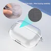 Cascas de fone de ouvido com TPU transparentes para AirPods Pro 2 2022 tampas transparentes à prova de choque transparentes com o chaveiro compatível com airpods 1 2 3 Acessórios