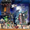 Blindbox 24st Halloween Doll Advance Calendar Box Present för Countdown Room Ornaments Leksak Barn Semesterpresenter 220914