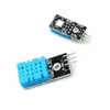 Smarta automatiseringsmoduler Digital temperatur och luftfuktighet Sensor DHT11 Elektroniska byggstenar med DuPont -linje för Arduino
