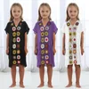 NASHAKAITE Robes mère fille assorties pour la famille - Sarongs de plage amples - Maillot de bain floral creux - Couvre maman et moi - Look familial 220914