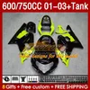 OEM Movistar Blue Fairings Tank för Suzuki GSXR-750 GSXR600 750cc K1 GSXR750 01 02 03 152NO.69 600cc GSXR 750 600 CC 2001 2002 2003 GSXR-600 01-03 Injektion Mögelmässa