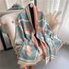 Scarves Warm Winter Scarf Cashmere Women Pashmina Design Print Shawls Wrap Female Thick Blanket Soft Bufanda Stoles Fashion 220914