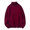 Men s Sweaters High Quality Fashion Autumn Winter Warm Turtleneck Casual Comfortable Pullover Thick Male 220913