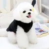 Vêtements de chien chaud chat vêtements veste hiver luxe fausse fourrure manteau costume vêtements pour animaux de compagnie pour petit caniche moyen
