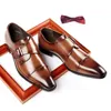 Vestido sapatos novos negócios de couro masculino masculino britânico de cavalheiros do escritório de um único casamento profissional juvenil 220914