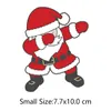 Bepaal Kerstijzer op patches Santa Claus Stickers Wasbare warmteoverdrachtsappliques voor kledingkapjes Jacket schattig diy sticker patch