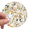 64Pcs Cartoon Lovely Yellow Kitty Sticker Cute Pet Cat Graffiti Adesivi per bagagli fai da te Laptop Skateboard Moto Adesivi per biciclette