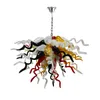 Lampes suspendues Tiffany Lustres en verre soufflé fabriqués à la main Ampoules LED Éclairage de plafond Multi Couleur Borosilicate Style Murano Luminaires suspendus LR1479