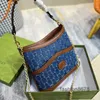 Дизайнерские сумки на плечо Роскошная джинсовая серия Ophidia Маленькая сумка с принтом Mm Garmont Цветная тканевая кожаная женская сумка Cro Body Handle Carry