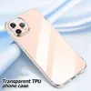 Ultrathin Transparent Clear Soft TPU Cell Phone Cases Gel Crystal Back Cover f￶r iPhone 14 13 12 Mini 11 Pro Max X XS XR 8 7 Plus mobiltelefonfodral