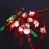 クリスマスブレスレットシリコンリストバンドの装飾グローウォッチバンドLED明るいおもちゃキッズリストストラップハロウィーンパーティー用品