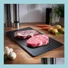 Other Kitchen Tools Kitchen Defrost Meat Frozen Food Safety Tool Rapid Miracle Fast Defrosting Tray Plate Thaw In Minutes Drop Delive Dh16D