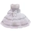 Flickans 2022 nya barn Julklänningar för babyflicka prinsessan fluffig skiktad tylldräkt småbarn barn halloween kläder 0-5 år 0913