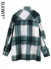 Vestes Femmes Klkxmyt Plaid Femmes Manteau Automne Hiver Vintage Élégant Poches Surdimensionné Casual Chaud Chic Tops 220913