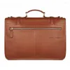 BRECTUCASS 2022 BRITISK STYLE Luxury Portfölj Toppskiktet Kohide Leather Utsökt Business Men's Bag Handbag Computer