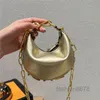 Akşam çantaları tasarımcı hobo bilek çantası yarım ay fermuarlama vintage dip altın metal mektup lüksler çapraz gövde en kaliteli kadın clutc
