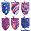 Hundkläder Dog Bandana American Independence Day husdjurstillbehör Små medium stor kattbandanas halsduk levererar 4: e jy drop leverans dho4l