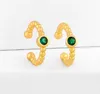 Boucles d'oreilles bijoux zircone cubique Asw34g Gold Couleur CZ Clips d'oreille en cristal Pas de boucles d'oreilles percées pour femmes bijoux EW45H