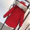 Veste d'hiver femmes classique décontracté manteaux en duvet styliste extérieur chaud veste unisexe manteau Outwear 5 couleurs taille S-2XL rouge