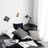 Almohada moderna estilo simple algodón de algodón tridimensional cubierta de bordado de bordado 50x50 40x60 cm para el sofá casera de decoración del hogar