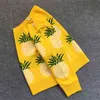 NIEUW Design Boys Girls Long Sleeve Sweater Pineapple Print Buttom Cotton Kids Pullover Top Koreaanse kinderen Kleding 2-7y 0913