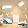 Table Lamps Pen Holder Desk Lamp LED Night Light USB Rechargeable With Clip Bed Reading Book Touch 3 Modes