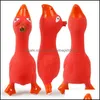 Dog Toys tuggar Natural Latex Pet Dog Screaming Chicken Duck Toy Squeaker Funny Sound Rubber Training Spela Puppy Chewing Tooth C3335888