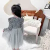 Fille es printemps paillettes enfants vêtements élégant robe de bal formelle pour les filles enfant fête bal Tulle Tutu robe de princesse 3-8Y 0913