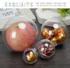 كرات زخارف واضحة حول عيد الميلاد DIY فقاعات شفافة الكرة البلاستيكية زخارف الكرة القابلة للملء ديكور شجرة الزفاف