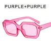 Солнцезащитные очки дизайнер ретро -прямоугольник Женщины In in Fashion Candy Corle квадратный солнце
