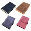 Notepads Vintage Cowhide Leather Travel Journal Notebook A5 Diary Embossed Flower Notepad Sketchbook 220914