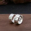 Verstellbare Bandringe aus 925er Sterlingsilber, zweifarbig, Adlerfeder mit Steinen, schlicht, antik, Vintage, handgefertigt, Designer-Luxus-Schmuck, Accessoires, Geschenke