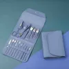 16 pezzi Set manicure per unghie Forbici Pinze per pelle morta Cucchiaio per orecchie in acciaio inossidabile Coltello per unghie Strumento per manicure per unghie