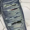 HM586-2 HIG QUALITY MENS JEANS FORSTERD MOTOLCYCLE BIKER JEAN ROCK SKANNY SLIM RIPPED HOLE STRIPEファッショナブルなヘビ刺繍D244Z