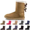 Winter Warm Sneeuw Enkellaarzen Voor Dames Dames Platform Designer Laars Bont Leer Australians Australias Laarsjes Zwart Blauw Roze Grijs Kastanje Kaki Trainer Sneaker