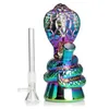 Hookahs Snake Glass Bong Animal Water Pipes 2.4inch kleurrijke hookahs bongs met kom oil dab rig