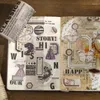 Gift Wrap European Vintage Fashion Washi Tape Stickers Junk Journal Letter Decorative Masking Retro Diary Scrapbooking Material