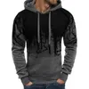 Erkek Hoodies Moda Erkekler Sonbahar Kış 3d Baskı Polar Hoodie Sıradan Uzun Kollu Gevşek Jogging Sweatshirt Hip Hop Harajuku