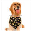 Hundkl￤der husdjur hund bandana halloween skl pumpa tryckt halsduk n￤sduk f￶r medelstora stor kattkrage party grooming accessori dhsek