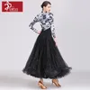 Stage Wear Modern Dance Women Ballroom Costumes Waltz Performance Uniforms Ball Dress Ink Painting Big Skirt S1870