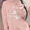 Kadın Hoodies Sweatshirts Kadınların Takipleri Houzhou Japon Tatlı Anime Hoodies Kızlar İçin Sonbahar Kış Kawaii Yumuşak Kız Uzun Kollu Karikatür Hoodie Kadınlar Casua