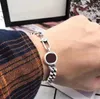 Designer Men Women Bracelet Cuff Bangle unisex dubbele letter roestvrijstalen sieraden paar gotische hoogwaardige punk hiphop armbanden
