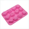 Baking Moulds Wholesale Flower Shape Muffin Case Candy Jelly Ice Cake Sile Mod Baking Pan Tray Chocolate Egg Tart Mold Drop Delivery Dhnht