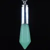 Fashion Luxury Natural Hexagonal Pillar Opal Crystal Pendant Chakra Stone Jewelry Making Necklace BN302